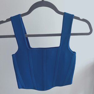 Blue Zara Bandage Crop Top